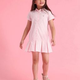 U.S. Polo Assn. Kids Girls Shirt Mini Shirt Collar Dress-picture-35
