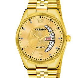 CASADO Men Stainless Steel Bracelet Style Straps Analogue Watch CSD-645-GOLD-GOLD-DD-image-62