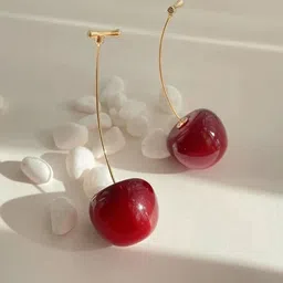 Celestique Korean Cherry Shaped Drop Earrings-image-68
