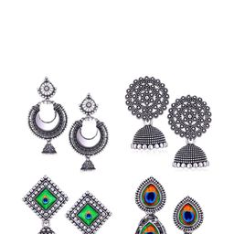 Sangria Alloy Silver-Plated Earrings-image-85