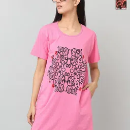 DDASPRATION Women Pack Of 2 Printed Longline T-shirt-image-43