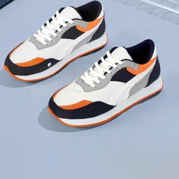 Robbie Jones Men Colourblocked PU Sneakers-picture-29