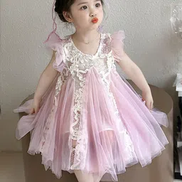 LULU & SKY Floral Flutter Sleeve A-Line Mini Dress-image-76