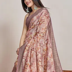 KALINI Floral Zari Tissue Handloom Saree-image-66