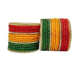Lyychee Multi-Coloured Glass Bangle-image-5