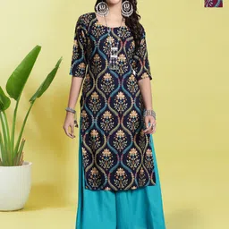 HERE&NOW Pack Of 2 Women Ethnic Motifs Printed Crepe Kurta-image-56