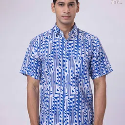 Big Bunny Men Pack of 2 Abstract Printed Casual Cotton Shirt-picture-9