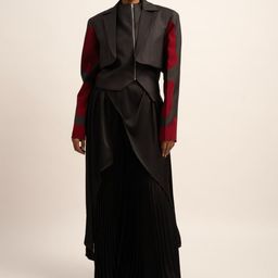 Siddhant Agrawal Notched Lapel Collar Crop Open Front Blazer image 1