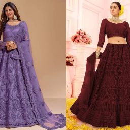 Embroidered, Embellished Semi Stitched Lehenga Choli-image-61