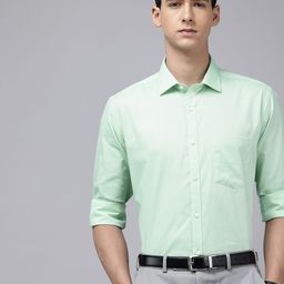 Park Avenue Pure Cotton Self Design Slim Fit Textured Formal Shirt-picture-47