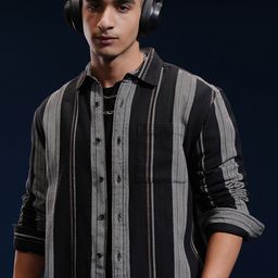 HIGHLANDER Men Opaque Striped Casual Shirt-picture-10