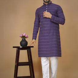Premium Soft Cotton Weave Kurta Pajama set-picture-40