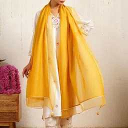 JAYPORE Cotton Silk Dupatta-image-73