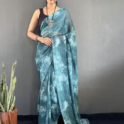 Mitera Tie and Dye Pure Georgette Saree-image-0