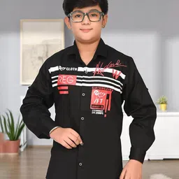 Atly Boys Graphic Printed Spread Collar Casual Shirt-image-17