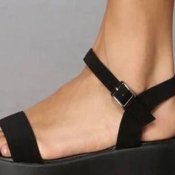 Baespice Open Toe Ankle Loop Wedge Sandals Heels image 2