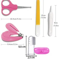 Joy Buzz Kids Set Of 2 Baby 4 In 1Nail Kit With Finger Brush - Pink-3