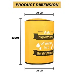Kuber Industries 2Pcs Yellow& Black Printed Water Camper Covers With Water Level Indicator image 5