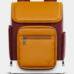REDHORNS Unisex Colourblocked Contrast Detail Backpack with Anti-Theft-6