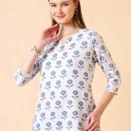 SANGOURI Floral Printed Kurti-image-17