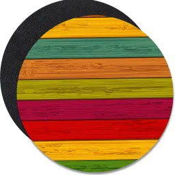 NOCKOUT Designer Round Gaming Non-Slip Rubber Base Mouse Pad for Laptop and Computer |(20 cm x 20 cm, Color ure) Non Slip Base Mousepad image 3