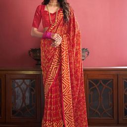 Anouk Rustic Floral Poly Georgette Saree-picture-9
