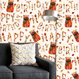 ArtzFolio Printed UV-Resistant Anti-Bacterial Happy Birthday With Ginger Cat Peel & Stick Wallpaper-image-97