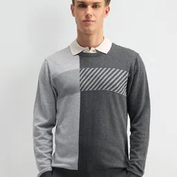 Arrow Men Colourblocked Pullover-picture-13