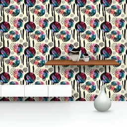 ArtzFolio Printed UV-Resistant Anti-Bacterial Abstract Memphis Peel & Stick Wallpaper-image-4