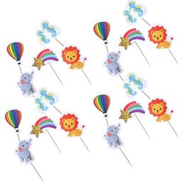 Kuber Industries 4-Pcs Blue & Yellow Cupcake Toppers-50