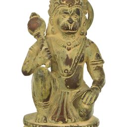 Exotic India Gold-Toned Hanuman Religious Idol Showpiece-picture-4