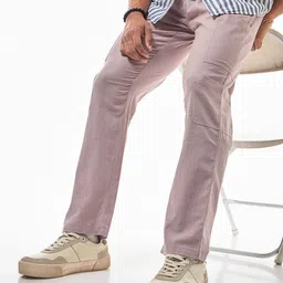 Bewakoof Plus Men's Mauve Plus Size Cargo Pants-picture-27