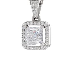 Sparkles 14KT White Gold Diamond Studded Pendant - 2.21 gm-picture-7