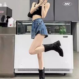 StyleCast Denim Mini Divided Skirt-picture-44