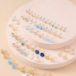 Vembley Set of 30 Gold-Plated Cubic Zirconia Studs-image-93