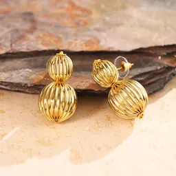 StyleCast Gold Plated Spherical Studs-picture-26