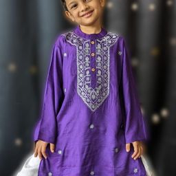 Tura Turi Boys Purple Kurta Sets-image-85