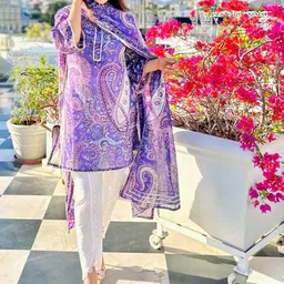 DIVASTRI Women Paisley Printed Regular Kurta with Trousers & With Dupatta-55