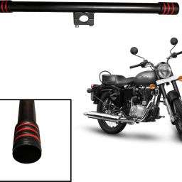 HEAVY DUTY SINGLE ROD LEG GUARD ROYAL ENFIELD Stylish Crash Bar Bike Crash Guard-11