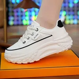 LULU & SKY Women Colourblocked PU Skate Shoes-41