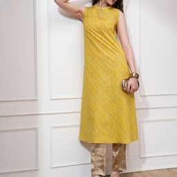 Vishudh Women Printed Mandarin Collar Kurta-picture-47