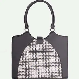 ZOUK Women Textured Structured Buckle Detail Shoulder Bag image 4