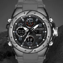LOIS CARON Men Dial & Bracelet Style Straps Analogue and Digital Watch LCDA8006-15