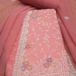 Soch Embroidered Silk Chiffon Unstitched Dress Material-image-68