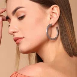 LULU & SKY Semi Circular Shaped Half Hoop Earrings-picture-28