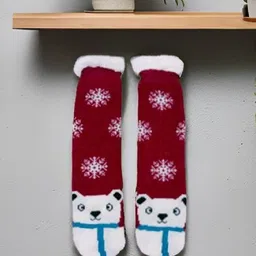 Butterthief Patterned Calf-Length Sherpa Socks-picture-55