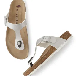 HF JOURNEY Women Open Toe T-Strap Flats-11