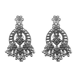 FURE Antique Rhodium Drop Earrings-image-69