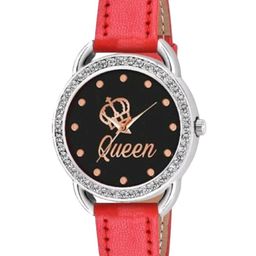 Miss Perfect Women Embellished Dial & Leather Textured Straps Analogue Watch Cvv196-picture-33