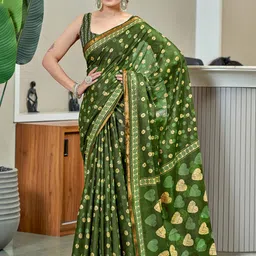Pandadi Saree Printed Zari Bagru Sarees-image-81